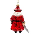 thumbnail image 4 of Santa Pirate Glass Christmas Ornament, Sea Sailer Bandit Unique Tree Decor, 4 of 4