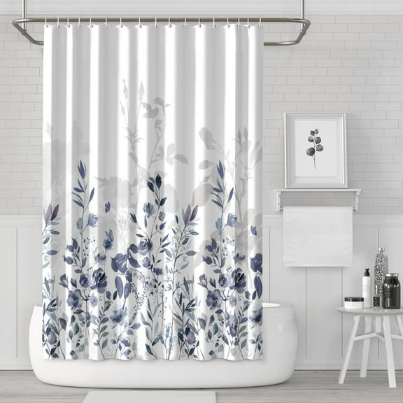 Waterproof Beautiful Colorful Floral Shower Curtain 72x72 Inch Boho Style Polyester Unique Shower Curtain for Bathroom Hotel Home Decor with 12 Plastic Hooks