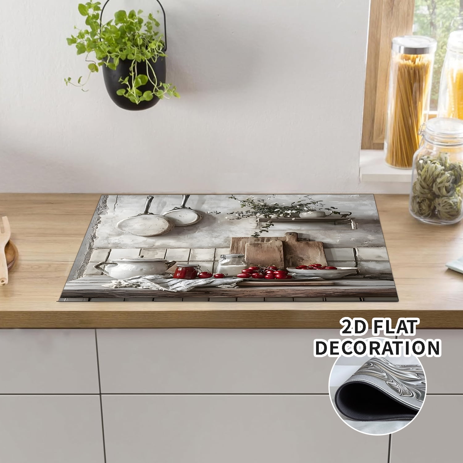 Heat-Resistant Glass Stove Top Cover– 28.5x20.5 Inch Electric Stove Protector, Scratch-Resistant, Expands Counter Space, Stylish Kitchen Decor