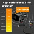 thumbnail image 3 of Alarm Siren Horn with Mic PA Speaker System, Powerful 100W Siren Horn Speaker, 12V Loud Police Car Siren Horn Speaker, 120-150dB, 7 Tone, for Police Car, Ambulance, Fire, Engineer Vehicles, 3 of 9