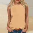 thumbnail image 2 of JUNWELL BLVB Summer Tank Tops for Women 2024 Crew Neck Sleeveless Casual Loose Solid Color Basic Tee Shirt, 2 of 4