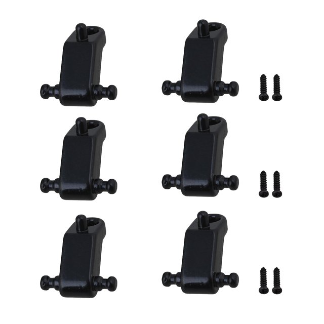 Kit de 6 guías de rodillos de cuerdas de metal yuxing para guitarra eléctrica profesional Negro