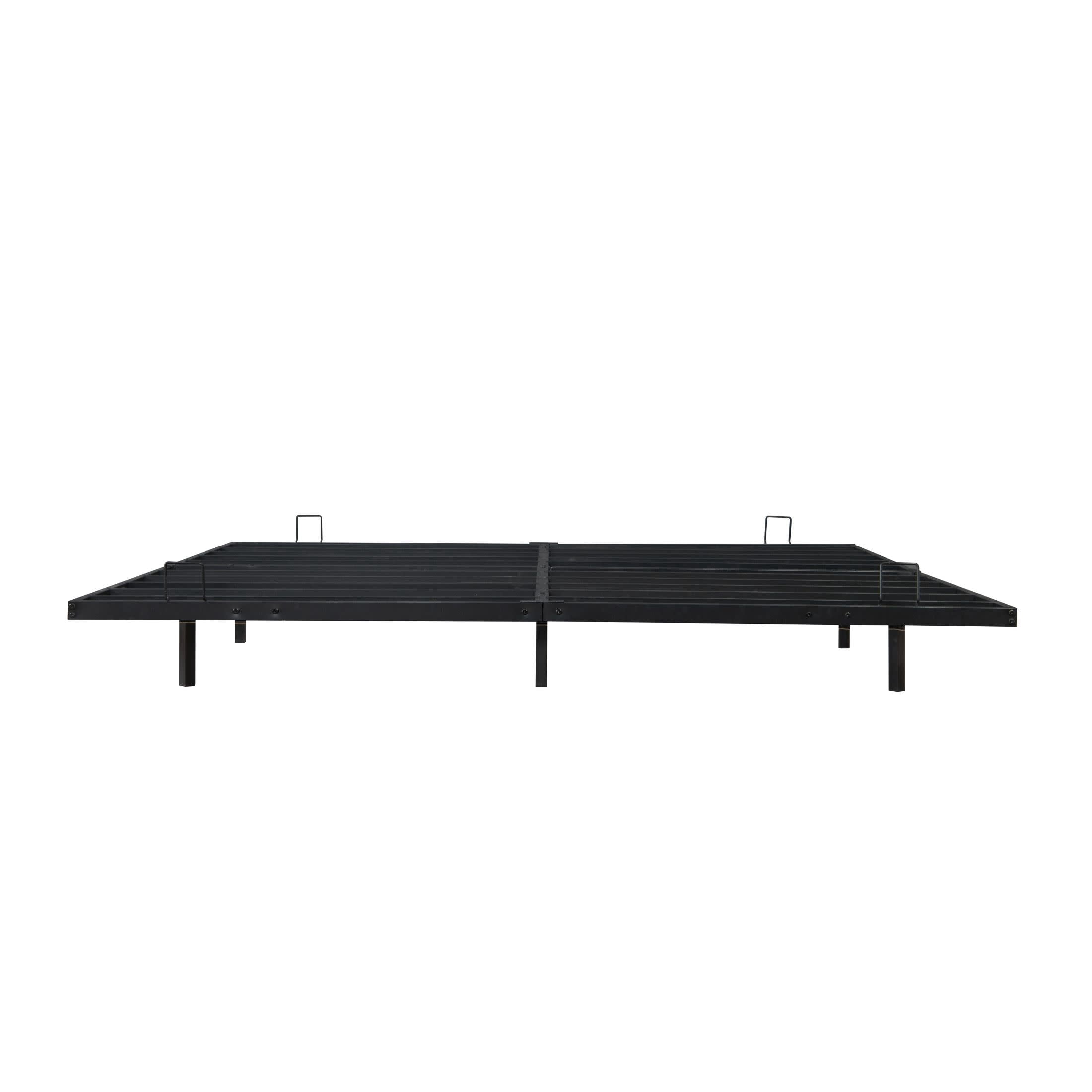 Noble House Bryan 80" Queen Floating Bed Frame with LED Lights, Modern Metal Platform Bed, Sturdy Support, Black
