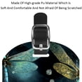 thumbnail image 4 of Square 2Pack PU Leather Dragonfly Cruise Luggage Tag with Privacy Cover and Name ID Tag for Travel Handbags Backpacks Luggage Tags, 4 of 6