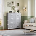 thumbnail image 3 of GALAXHERO 8 Drawer Fabric Dresser for Bedroom, Storage Bins Chest of Drawer for Closet, Living Room, Hallway, Light Grey, 3 of 8