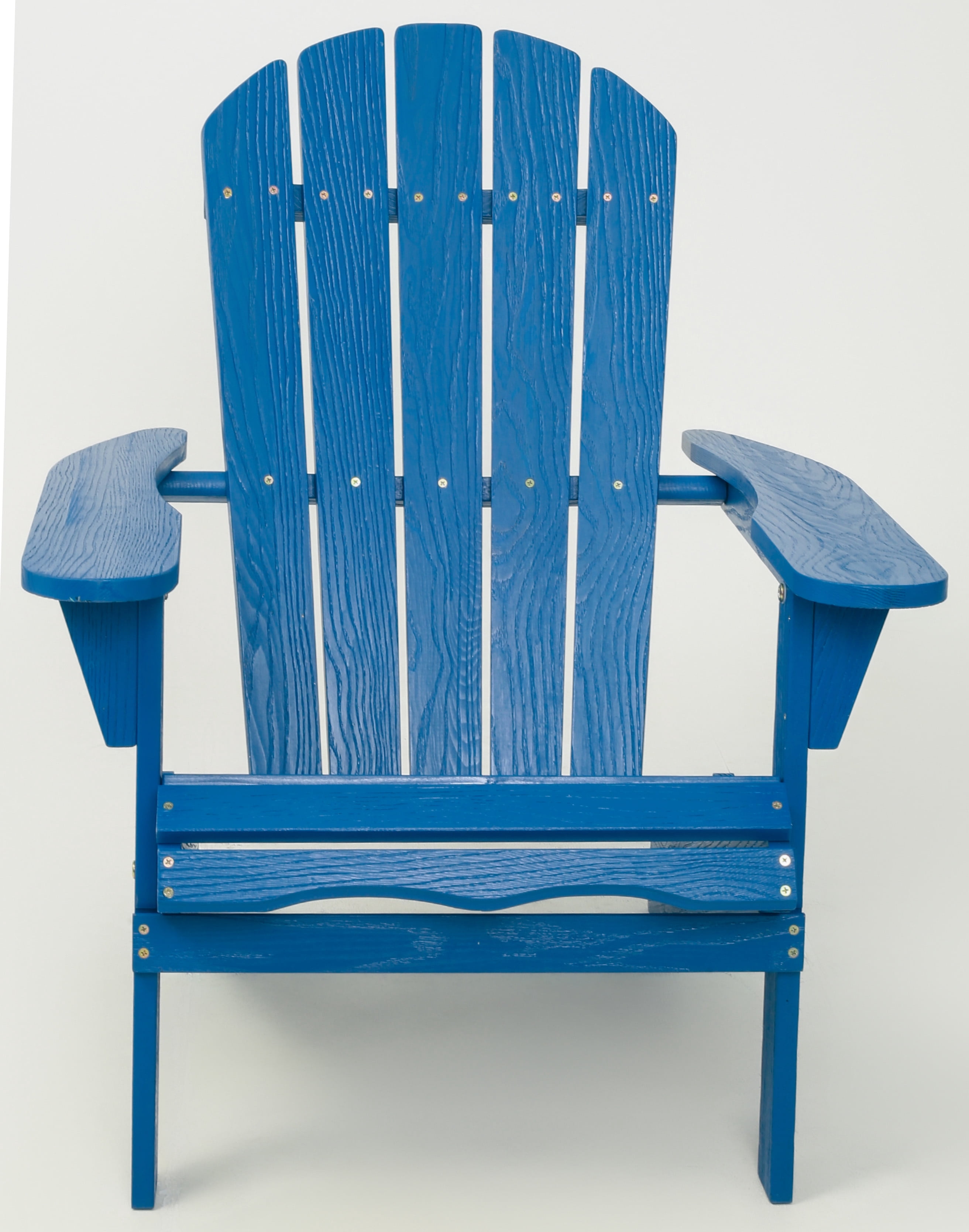 Solid Hemlock Wood Folding Embossed Adirondack Lounge Chair, Weather‑Resistant Wooden Patio Chair with Wood Grain for Garden Backyard Pool Deck Lawn