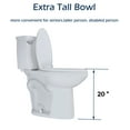 thumbnail image 4 of WinZo WZ5888S 20 Inch Tall Two Piece Toilet Elongated For Seniors, Tall and Disabled Person White, 4 of 5