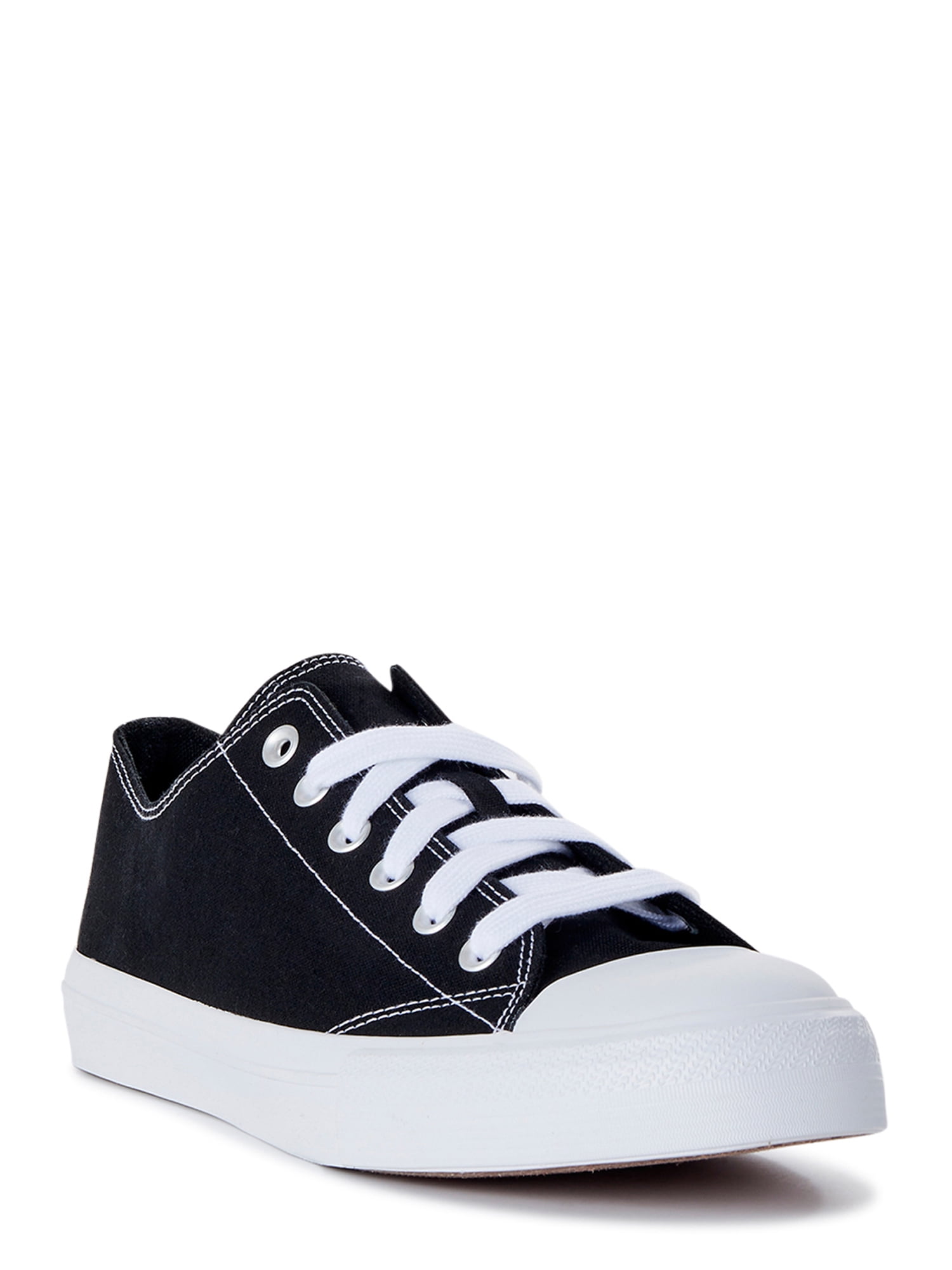 No Boundaries Men's Low Top Canvas Lace-up Sneaker