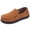 Espresso Tan, variant on HomeTop Men's Classic Moccasin Slippers, All Season & Winter Warm Coral Fleece Lined Memory Foam Indoor Outdoor House Shoes