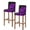 Purple, variant on Red Rose Bar Stool Covers Set of 4, Abstract Spring Flowers Vintage Black Stretch Washable Bar Chair Covers with Backs, Removable Pub Counter Height Chair Cover for Kitchen Dining Room Cafe