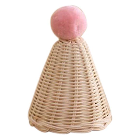 Children's Small Rattan Hat Cute Rabbit Straw Hat Hand-woven Hat -c
