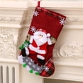 thumbnail image 2 of Christmas Stocking,12.2inch Large Size Classic Xmas Stockings,Santa Xmas Character for Family Holiday Party Supply Seasonal Decor Winter Fireplace Hanging Ornament, 2 of 5