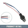 thumbnail image 6 of Unique Bargains 3157 Bulb Socket Harness for LED Bulbs Turn Signal Lights Brake Tail Lights Male Connector (Set of 2), 6 of 6