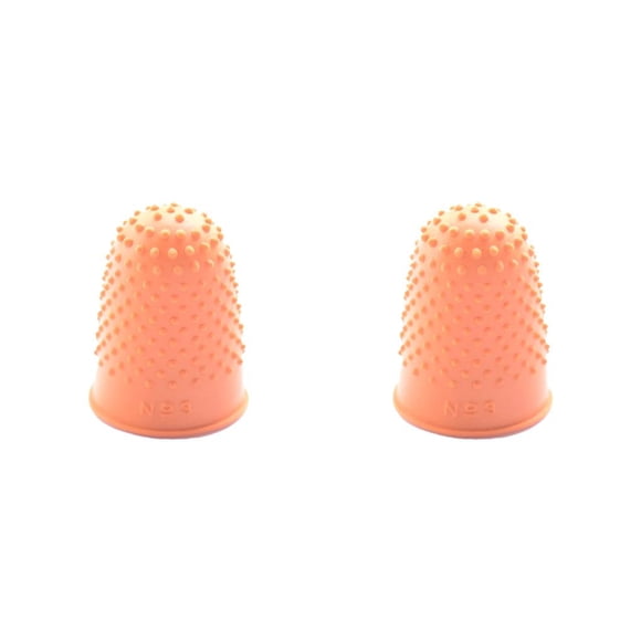Bearachild Fundas para yemas de los dedos Protector reciclado antihuellas Kit antideslizante Guantes Manga elástica Conteo de dinero Escritura Naranja XS 2piezas