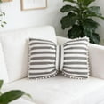 thumbnail image 6 of Stripe Bow Velvet Lumbar Pillow 50x33cm, High Elastic Filled Soft Plush Decorative Throw Pillow, Removable Washable for Couch Bed Sofa Bay Window Car Living Room Bedroom Home Decor, Gray-B, 6 of 7