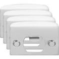 thumbnail image 1 of 4pcs Door Latches Strike Plate Stainless Steel Strike Plates for Interior Doors (D-keyhole), 1 of 8