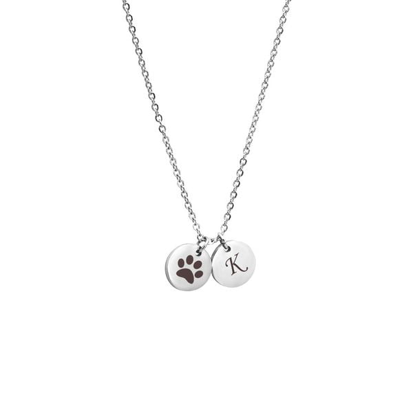 Crazy Cat Lady Engraved Silver Disc Necklace