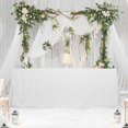 thumbnail image 1 of SquarePie Sequin Tablecloth 90 x 132 Inch White Sparkly Table Cloth for Wedding Party, 1 of 4