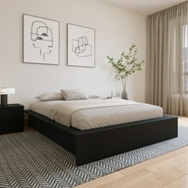 Nexera James Queen Size Platform Bed Frame, Black