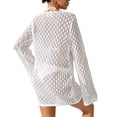 thumbnail image 4 of Tauxra Robe de Plage à Manches Longues pour Femmes, Robe de Plage Modelante Bikini Haut Blouse Tunique, Robe Maxi à Manches Longues avec Style Élégant pour Vacances, 4 of 4