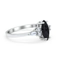 thumbnail image 2 of Vintage Style Wedding Ring Marquise Simulated Black CZ 925 Sterling Silver Size 7, 2 of 5