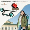 thumbnail image 3 of UPGO Trottinette pour Ados, Enfants et Adultes, Max 240 Lb, Pliable, Roues de 8 Pouces, 4 Niveaux Réglables, Aqua, 3 of 7