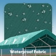 thumbnail image 3 of Quictent Carport Replacement Tarp Canopy Top Cover with Edge with Bungees Balls, for 10x20 ft Garage Party Tent Shelter - Green, One Roof Only, 3 of 8