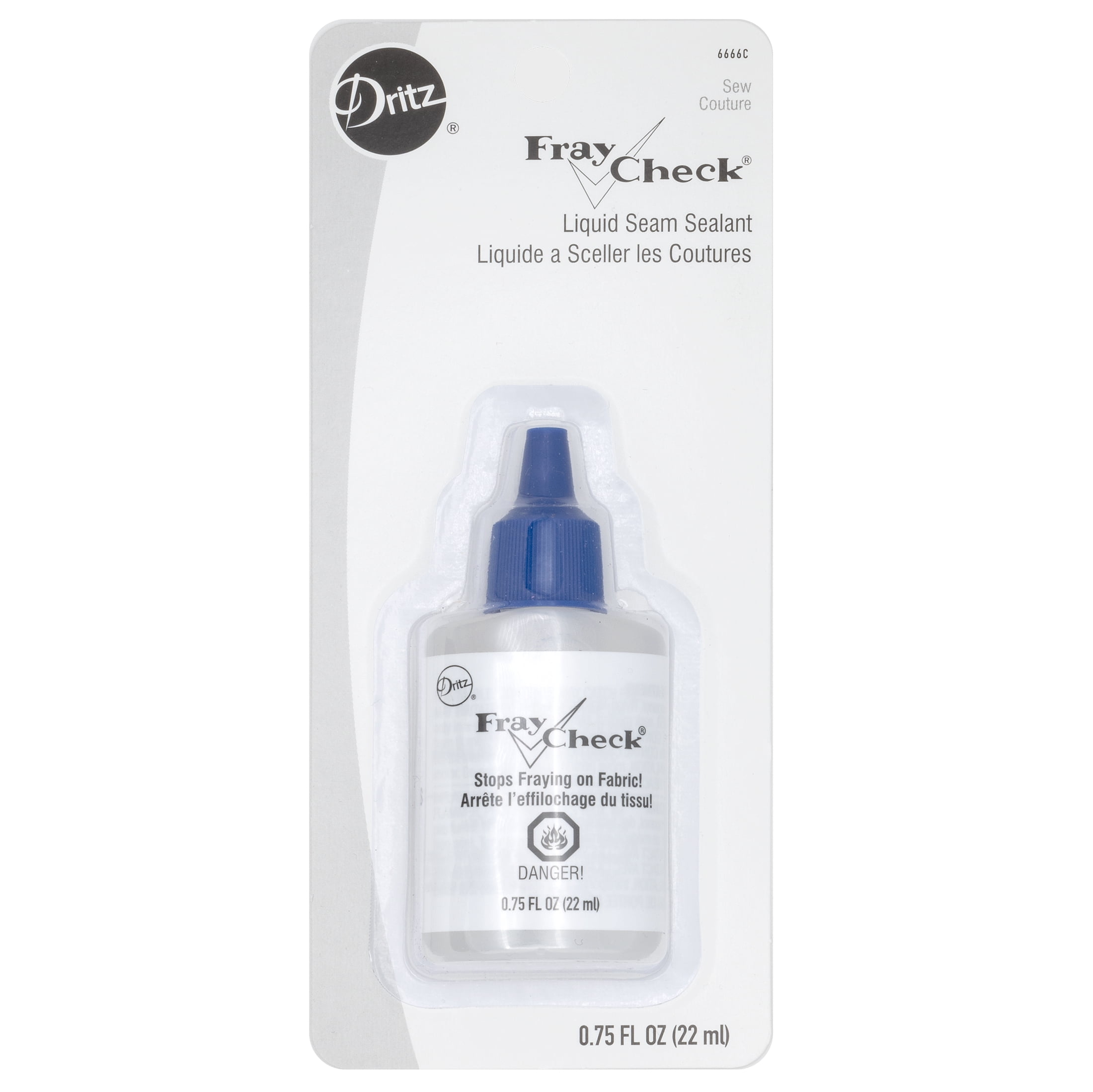 Dritz Fray Check Liquid Seam Sealant - Clear Adhesive for Stitchery, Quilting, Sewing, and Embroidery - Bulk 12 Pack