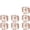 Rose Gold, variant on PEACNNG 8-Piece Set Napkin Ring Table Setting Suitable for Casual or Formal Occasions Napkin Ring (Silver ring)