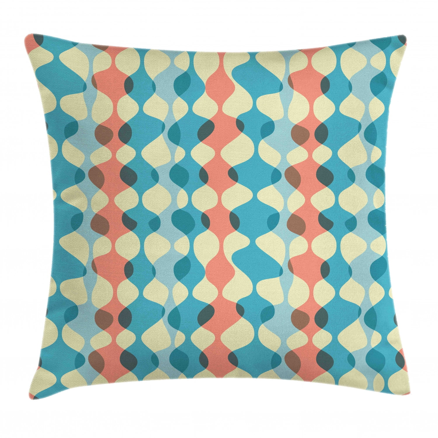 Abstract Throw Pillow Cushion Cover, Vertical Arrangement with Vintage
