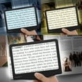 thumbnail image 3 of MAGNIPROS 5X Rechargeable Page Magnifying Glass with 3 Color Light Modes 24 SMD LED Lights to Reduce Eye Strain with Evenly Lit Viewing Area Ideal for Reading Small Prints, Low Vision & Seniors, 3 of 13