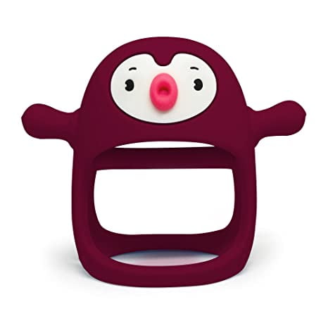 Toy for 0-6month Infants, Baby Chew Toys for Sucking Needs, Hand Pacifier for Breast Feeding Babies, Car Seat Toy for New Born,Chimney Red