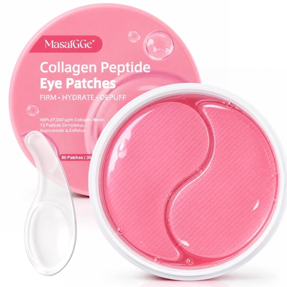 Collagen Peptide Eye Patches, Firming, Hydrating & Anti-Aging Eye Mask for Puffy Eyes, Dark Circles, Wrinkles, Undereye Bags