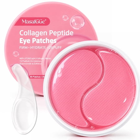 Collagen Peptide Eye Patches, Firming, Hydrating & Anti-Aging Eye Mask for Puffy Eyes, Dark Circles, Wrinkles, Undereye Bags