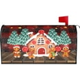thumbnail image 2 of Christmas Gingerbread Man Mailbox Covers Magnetic Standard Size Mailbox Wraps Letter Post Mailbox Cover 21" X 18" for Holiday Garden Yard Decor, 2 of 6
