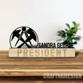 thumbnail image 5 of Craftnamesign Custom Wooden Work Repairs Roofs Desk Name Plate, Garage Metal Nameplate for desk, 5 of 5