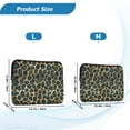 thumbnail image 4 of FORMRS 13-13.3 inch Laptop Sleeve Case Soft Carrying Quilted Computer Bag Cover, Green Leopard Print, 4 of 7