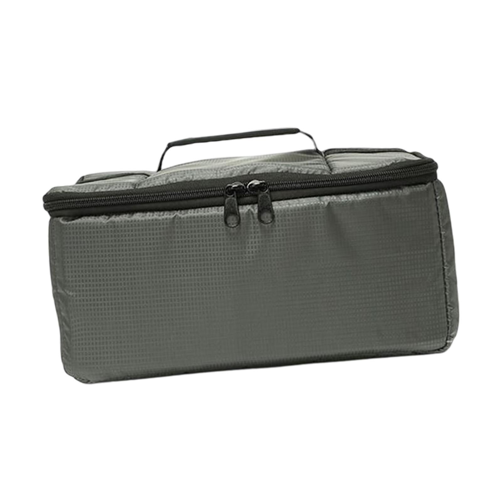 Fishing Reel Bag Large, Storage Holder Organizer Removable Dividers Tote Fishing Tackle Bags Fishing Reel bag Boxes for Boat Outdoor Grey