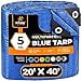 thumbnail image 3 of Better Blue Poly Tarp 20' x 40' - Multipurpose Protective Cover - Lightweight, Durable, Waterproof, Weather Proof - 5 Mil Thick Polyethylene - by Xpose Safety, 3 of 4
