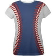 thumbnail image 1 of Baseball League Blue and White All Over Womens T Shirt, 1 of 2