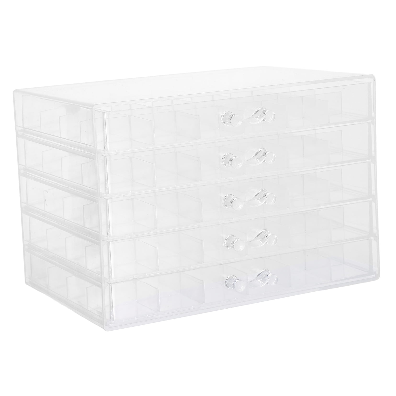 PAMINGONO Large Clear Acrylic Jewelry Organizer for Women with 120 Compartments Earring Storage and Display Case