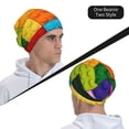 thumbnail image 5 of KLL Colorful Building Blocks Winter Fall Beanie Knit Hats for Men & Women - Warm & Soft Stylish Toboggan Caps for Cold Weather, 5 of 6