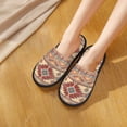 thumbnail image 5 of KLL Traditional Tribal Aztec Slippers for Women Men House Slip on Indoor Outdoor Bedroom Furry Fleece Lined Ladies Comfy Anti-Skid Rubber Hard Sole-Large, 5 of 8