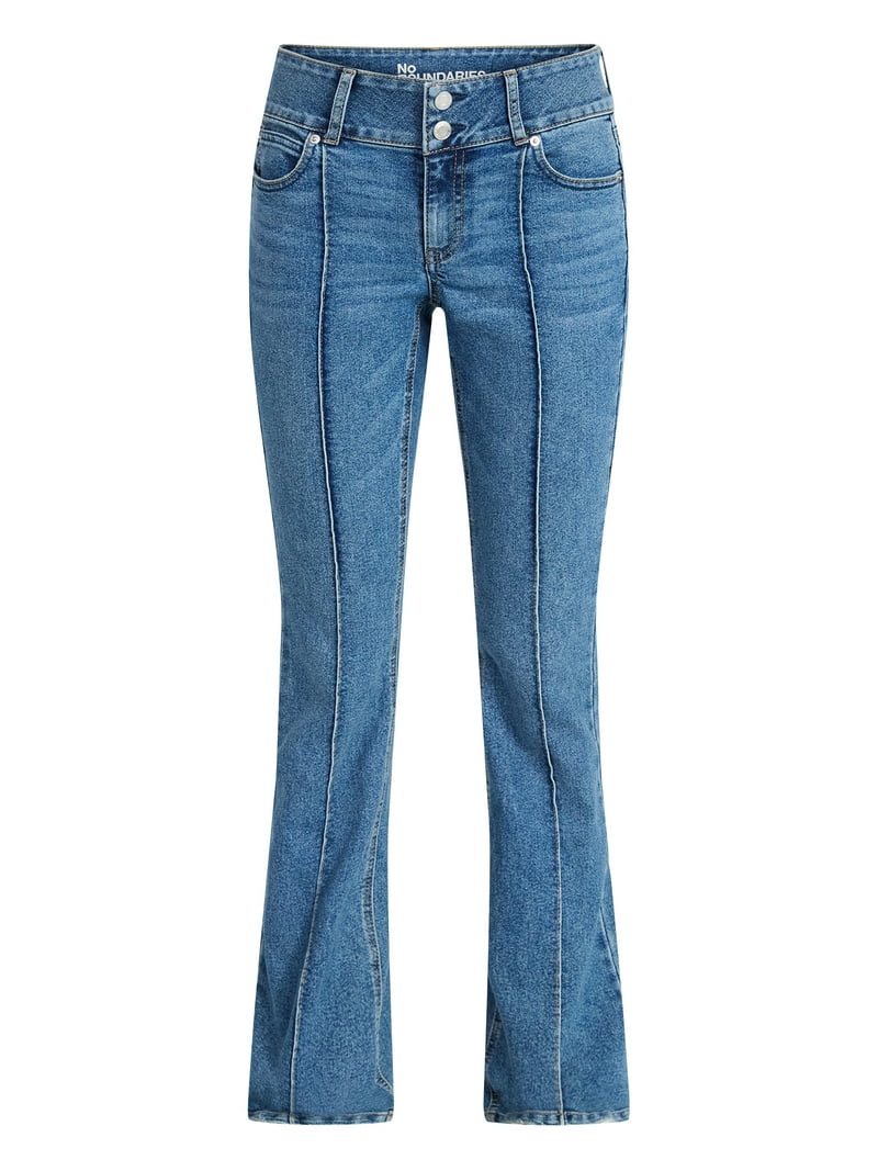 No Boundaries Pintuck Mini Bootcut Jeans, 32.5'' Inseam, Women's