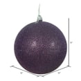 thumbnail image 2 of Vickerman 12" Plum Glitter Ball Ornament, 2 of 2