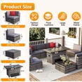 thumbnail image 7 of Sunmthink 8 Pieces Steel Worry-Free Purchase Outdoor Conversation Sets, Gray, 7 of 7
