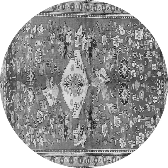Ahgly Company Indoor Round Animal Gray Traditional Area Rugs, 5' Round
