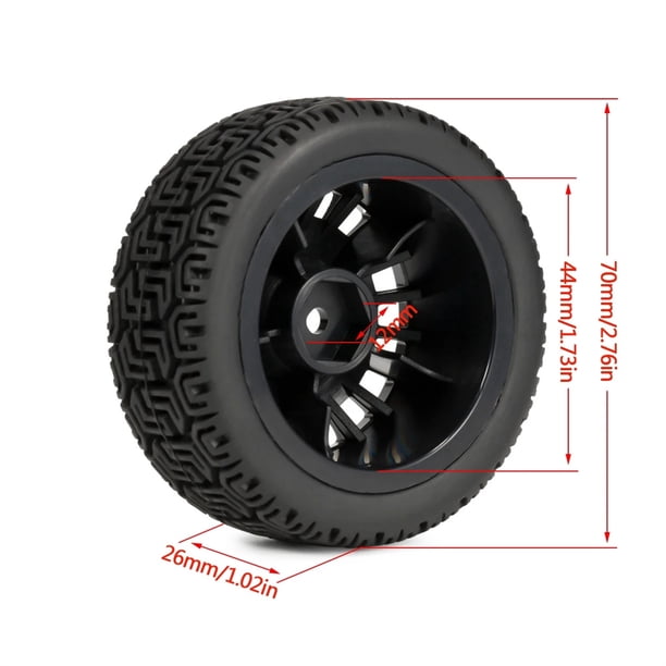 Acheter Pneus de voiture tout-terrain télécommandés 71x26mm, 4 pièces de remplacement pour TAMIYA TT02 XV01 HSP 94123 HPI