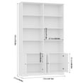 thumbnail image 2 of Homfa 73'' Tall Bookcase, 6-Tier 8 Cubes Display Bookshelf, 4 Doors Double Row Bookcase for Living Room Home Office, White, 2 of 7