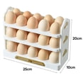thumbnail image 4 of Portahuevos de 3 niveles Sunnimix organizadores de huevos de nevera Blanco, 4 of 8